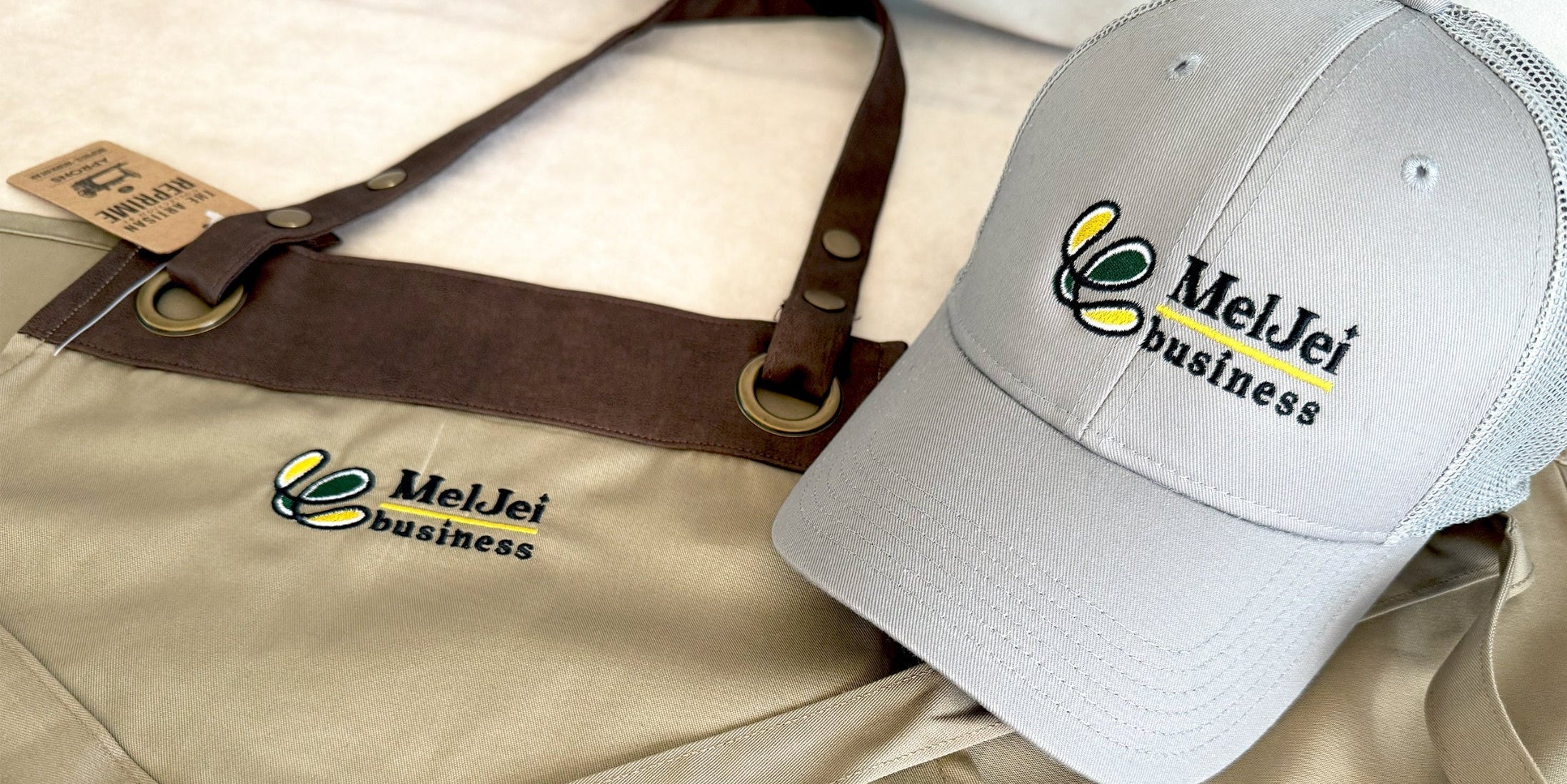 Custom Embroidered Apron and Cap